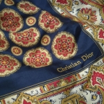 ผ้าผูกคอ ผูกผม 100% silk Christian Dior
