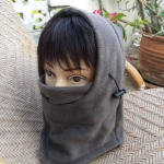 หมวกพร้อมที่อุ่นคอในตัว ผ้าฟลีซหนาอุ่นมาก