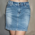 #1กระโปรงยีนส์ฟอกซีดหินอ่อน สวยมาก 30-34-14