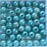 APEARL-8tq มุกอะคลีลิกทรงกลม ขนาด 8 มิล. สีฟ้าเทอร์ควอยซ์ (10 กรัม/40 ชิ้น)