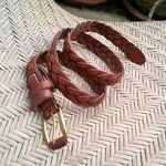 เข็มขัดหนังแท้สานขัด หัวทอง สวยๆๆๆๆ