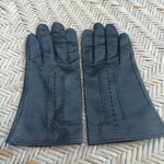 ถุงมือหนังแท้ สีดำ อุ่นถึงติดลบ