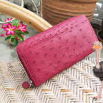 กระเป๋าสตางค์หนังนกกระจอกเทศ สวยมากก ช่องเยอะ