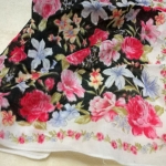 ผ้าเช็ดหน้าลายดอกไม้ สีสวยมากกก