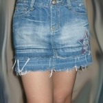 #1กระโปรงยีนส์แต่งชายลุ่ย 32-37-11.5