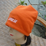 หมวกผ้าฟลีซหนา อุ่นมาก สีส้มจี๊ดดดด
