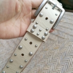 เข็มขัดชาย หนังแท้ปักหมุด แนวร็อค สวยมากก