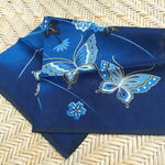 ผ้าเช็ดหน้าลายผีเสื้อ