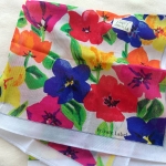 ผ้าเช็ดหน้า PRIVATE LABEL ลายดอกไม้สีสดๆ สวยสุดๆ