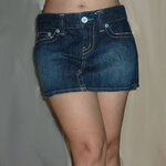 กระโปรงยีนส์สั้นๆ เรียบเก๋ 35-38-11