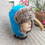 หมวกกันหนาวเด็ก H&M ผ้าร่มกันน้ำ เฟอร์ปิดหู