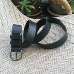 เข็มขัดชาย หนังแท้สีดำ สวย หนังหนาทนมาก
