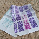 ผ้าเช็ดหน้าลายเก๋ สีสวย เรียบๆ เก๋ๆ