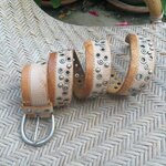 เข็มขัดชาย หนังแท้ เจาะหมุด แนวร็อคๆ สวยค่ะ