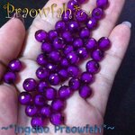 5038pu ลูกปัดอะครีลิคกลมตัดเหลี่ยมสอดใส้ลูกปัดกลมขาว ขนาด 8 มิล. สีม่วง (10 กรัม/40 ชิ้น)