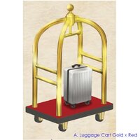 A. Luggage Cart Gold x Red