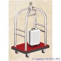 B. Luggage Cart Silver x Red