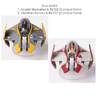 Duo Set#2 Anakin Skywalker & R2-D2 (Combat Form) + Obi-Wan Kenobi & R4-P17 (Combat Form)