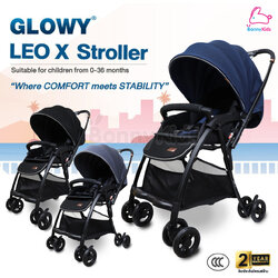 GLOWY (โกลวี่) Leo X Stroller รถเข็นเด็กดีไซน์สวย เหมาะสำหรับเด็กแรกเกิด - 36 เดือน