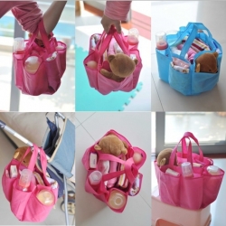 กระเป๋าช่องจัดระเบียบ แบ่งของใช้เด็ก แขวนรถเข็นคันเล็กได้