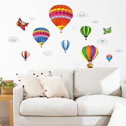 สติ๊กเกอร์ตกแต่งห้องเด็ก สติ๊กเกอร์ตกแต่งผนัง DIY ลายบอลลูน ลอกออกแล้วติดซ้ำได้