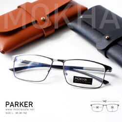 PARKER - grey กรอบแว่นโลหะ กรอบทรงเหลี่ยม กว้าง 142 มม. (sizeL) H36