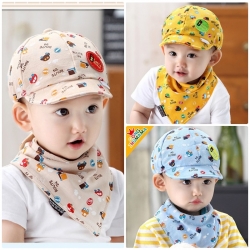 หมวกเด็ก Set หมวกแก๊ป+ผ้ากันเปื้อนเด็ก Let's Ride! สำหรับเด็กเล็กวัย 3-24 เดือน