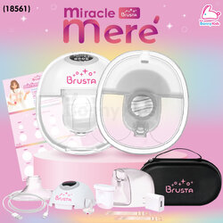 (18561) Brusta (บรุซต้า) Miracle Mereˊ เครื่องปั๊มนมไฟฟ้าไร้สาย ปรับแรงดูดได้มากถึง 12 ระดับ ชาร์จครั้งเดียวใช้ได้ถึง 8 รอบ