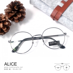 ALICE - gray กรอบโลหะทรงกลม กว้าง 135 มม.(sizeM) H48
