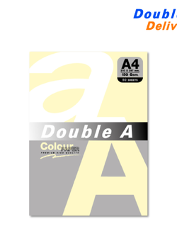กระดาษสี / การ์ดสี A4 150 แกรม แพ็ค 50 แผ่น สีเหลืองพาสเทล