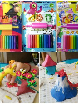 NanaBaby ดินน้ำมันเด็ก ไร้สารพิษ ดินน้ำมันเด็กๆ 12 สี พร้อมไม้รีดและที่ปั๊มตัดดินน้ำมัน