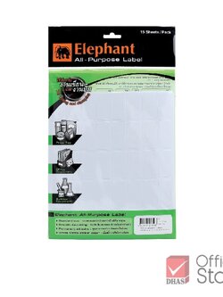 ป้ายสติ๊กเกอร์ ตราช้าง A7 (19x38mm.)