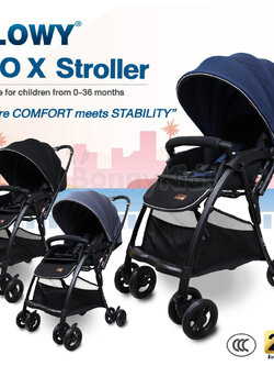 GLOWY (โกลวี่) Leo X Stroller รถเข็นเด็กดีไซน์สวย เหมาะสำหรับเด็กแรกเกิด - 36 เดือน