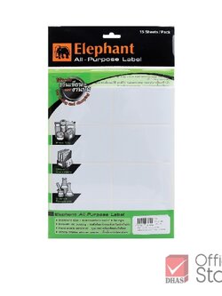 ป้ายสติ๊กเกอร์ ตราช้าง A15 (50x80mm.)