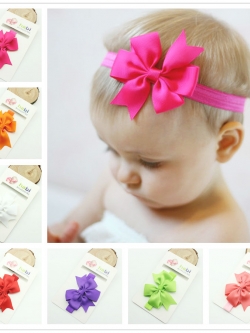 โบว์คาดผมทารก ผ้าคาดผมเด็กอ่อน โบว์เรียบเก๋ คลาสสิค มีหลายสี Mix&Macth ได้ทุกชุด