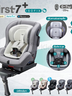 DAIICHI (ไดอิชิ) First7 Plus Car Seat คาร์ซีท ระบบBeltและIsofix เหมาะตั้งแต่เด็กแรกเกิด 0-7 ปี รับน้ำหนักได้ 25 kg.