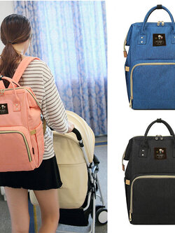 กระเป๋าคุณแม่ แบบเป้สะพายหลัง เก็บสัมภาระลูกน้อย ใบใหญ่กว่า!! ช่องเก็บของเยอะ