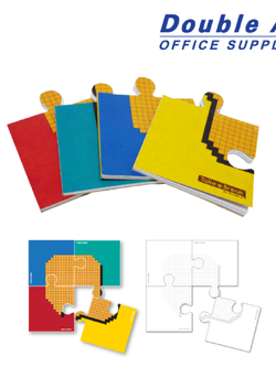 กระดาษโน้ต Jigsaw 100x125mm. 80 แกรม 40 แผ่น จำนวน 4 เล่ม 4 แบบ