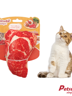 ตุ๊กตาเนื้อสัตว์นุ่มนิ่ม Petsuka ของเล่นสัตว์เลี้ยง มีเสียง