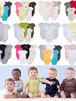 ชุดบอดี้สูทแขนสั้น เด็กชายวัย 0-3/3-6/6-9/9-12/12-18/18-24 เดือน