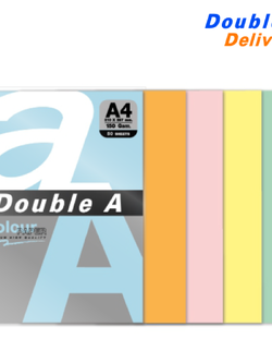 กระดาษสี / การ์ดสี A4 150 แกรม แพ็ค 50 แผ่น คละ 5 สี (สีฟ้า, ส้ม, ชมพู, เหลือง, เขียว)