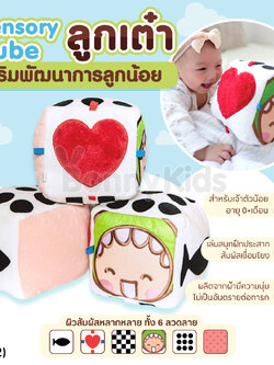 (15692) Little Monster (ลิตเติ้ลมอนเตอร์) Sensory Cube ลูกเต๋าผ้าเสริมพัฒนาการ (0m+)