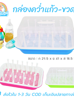 🍼💧 Ally Tray ที่คว่ำขวดนมพร้อมฝาครอบกันฝุ่น ที่ตากขวดนมที่ปลอดภัย แห้งเร็ว ไม่อับชื้น