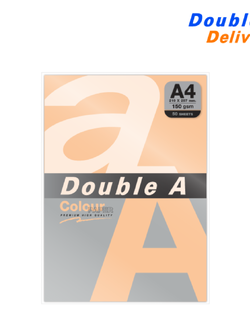 กระดาษสี / การ์ดสี A4 150 แกรม แพ็ค 50 แผ่น สีพีช (Peach)