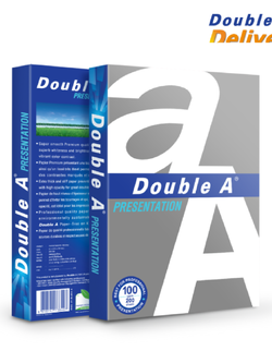 กระดาษการ์ด Double A สีขาว ขนาด A4 100 แกรม แพ็ค 200 แผ่น