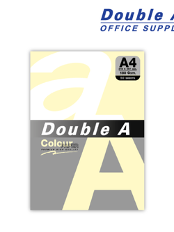 กระดาษสี / การ์ดสี A4 180 แกรม แพ็ค 50 แผ่น สีเหลืองพาสเทล