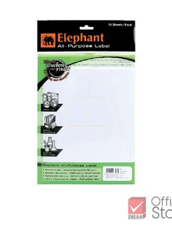 ป้ายสติ๊กเกอร์ ตราช้าง A13 (38x50mm.)