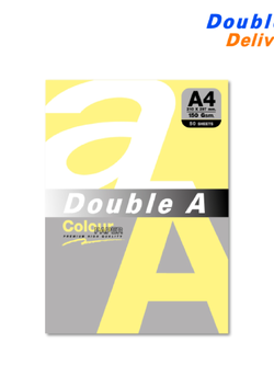 กระดาษสี / การ์ดสี A4 150 แกรม แพ็ค 50 แผ่น สีเหลือง (Canary)