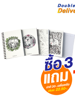 สมุดสันห่วง ขนาด A6 80 แกรม 40 แผ่น ลาย Koala ซื้อ 3 แถม 1 (ปกติ 30-. เฉลี่ยเหลือเล่มละ 22.50-.)