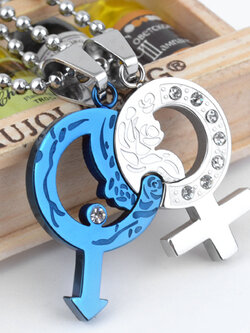 สร้อยคู่ We Couple - สีฟ้า/เงิน/ทอง/ดำ (เก็บเงินปลายทางได้)